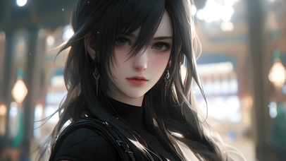 4k气质长发少女