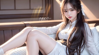 4k可爱的长发女孩