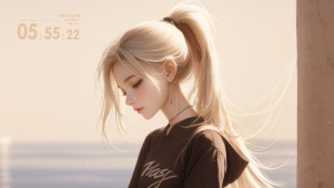 沉思少女