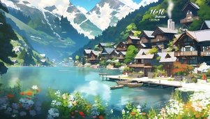 唯美湖岸小镇