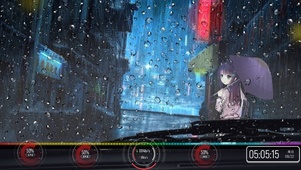 雨天中的小女孩