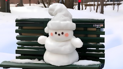 雪中小雪人