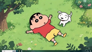无忧无虑可爱小新主题