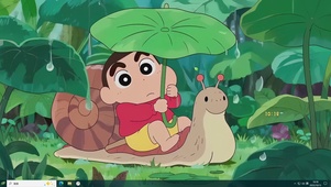 可爱小新骑蜗牛主题