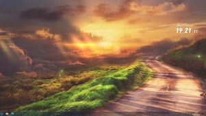 4K夕阳小路
