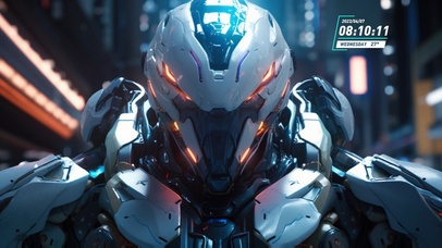 科幻写实风格星际战甲高清动态版