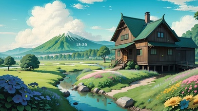 4K唯美治愈动漫田野木屋