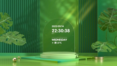 4k 治愈护眼绿色几何桌布