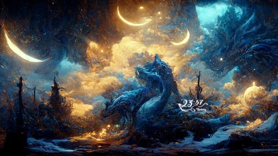 4k 唯美梦幻神龙秘境