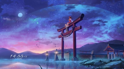 星空水色神社灵梦