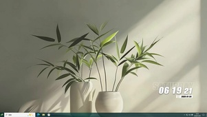 简约小清新草盆主题