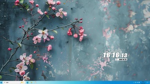 简约小清新梅花树桌面主题