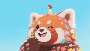 小熊猫与女孩