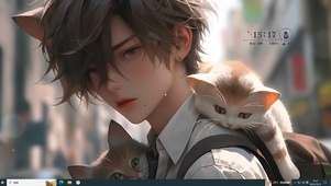 可爱猫咪少年