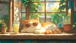 悠闲的猫咪