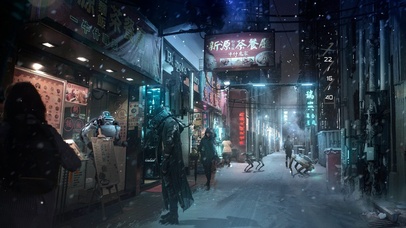4k 治愈唯美冬季街道