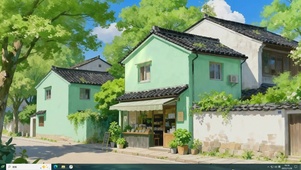  夏日街道咖啡店