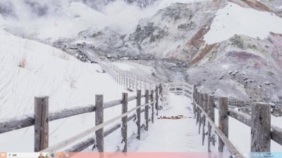 雪天小桥—【主题桌面】