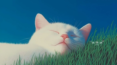 可爱插画风猫咪