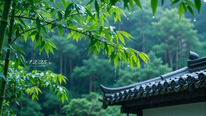 护眼雨滴屋檐