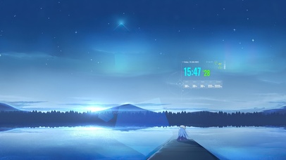 4K夜空蓝色系高清壁纸