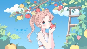 摘苹果