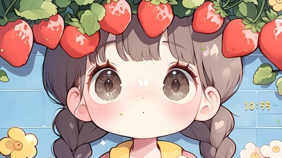 可爱草莓女孩