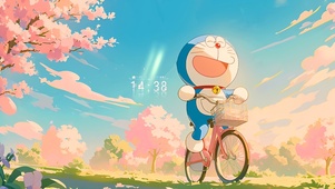 春天骑行哆啦A梦