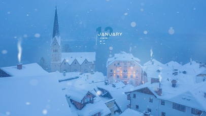 暴风雪的的小镇