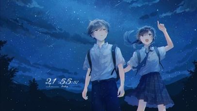 4K唯美星空下的情侣