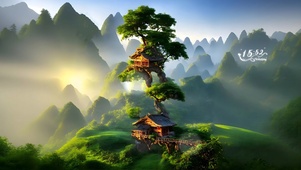 树杈上的小木屋