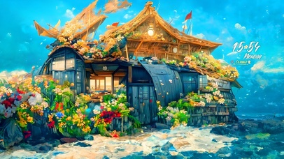 唯美治愈海上小屋