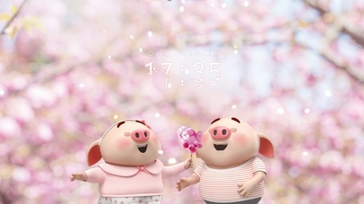 猪小屁-樱花树下