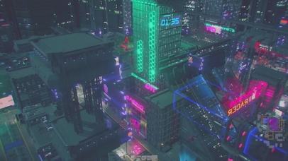 4K赛博朋克城市夜景