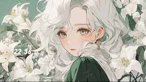 花丛中的少女