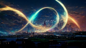 4k 唯美梦幻城市夜空