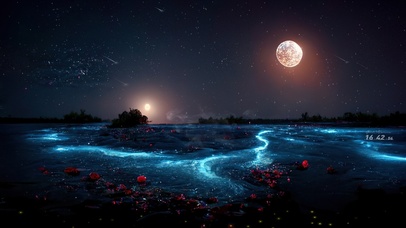 玫瑰海 星辰双月