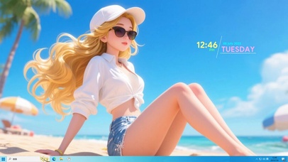 沙滩上的美少女