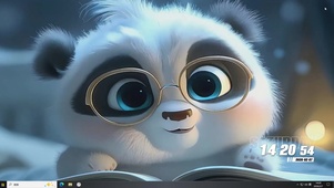 可爱熊猫桌面主题