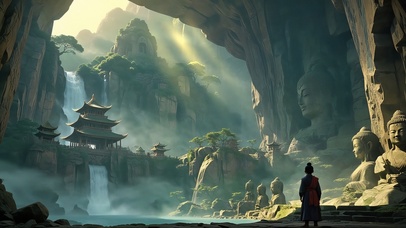 洞中的古迹和佛像