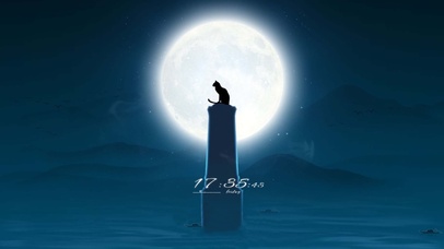 寂静夜色与孤独的猫