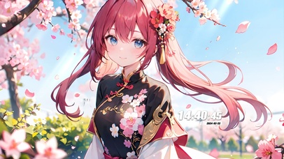 唯美汉服樱花少女