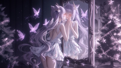 雪墨壁纸丨刻晴丨镜中人丨