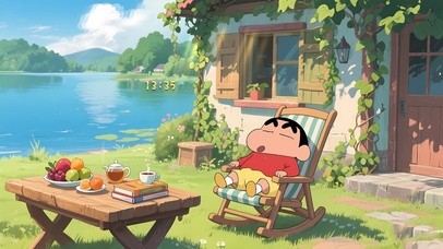 治愈庭院午睡小新