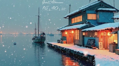 海湾的雪夜