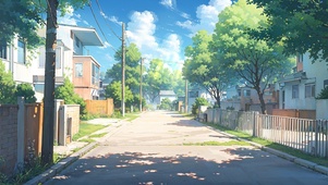 夏日唯美街道