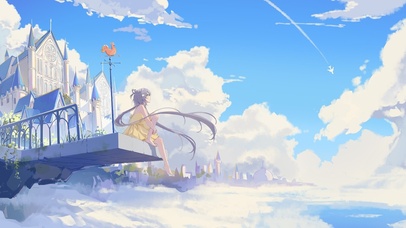 空中城堡的美少女