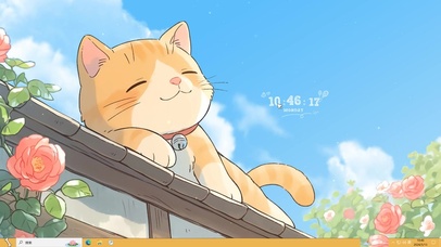 可爱悠闲猫咪主题