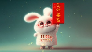 2023新年兔年暴富发财