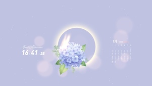 手绘绣球花
